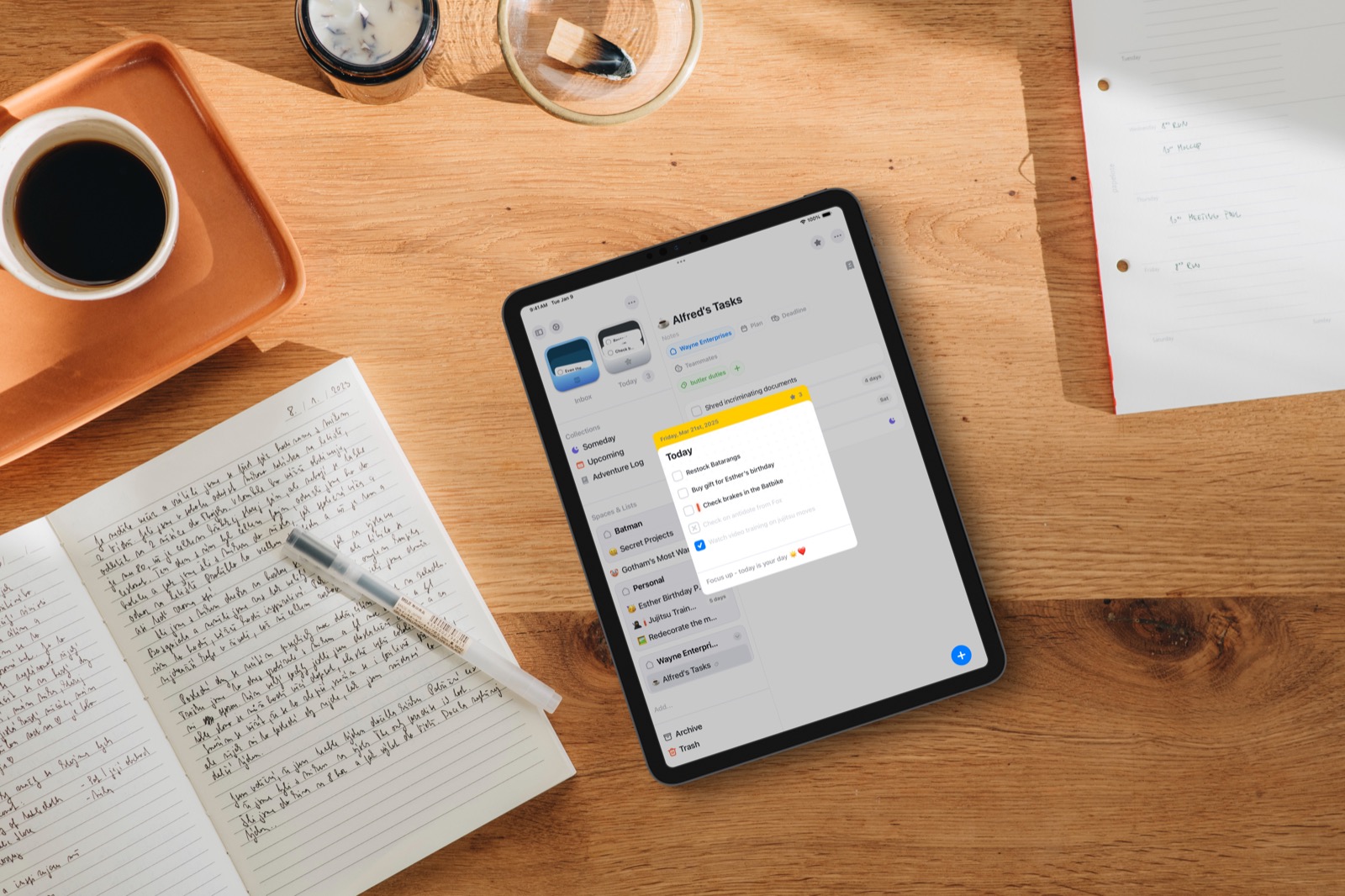 Handwritten task completion animations